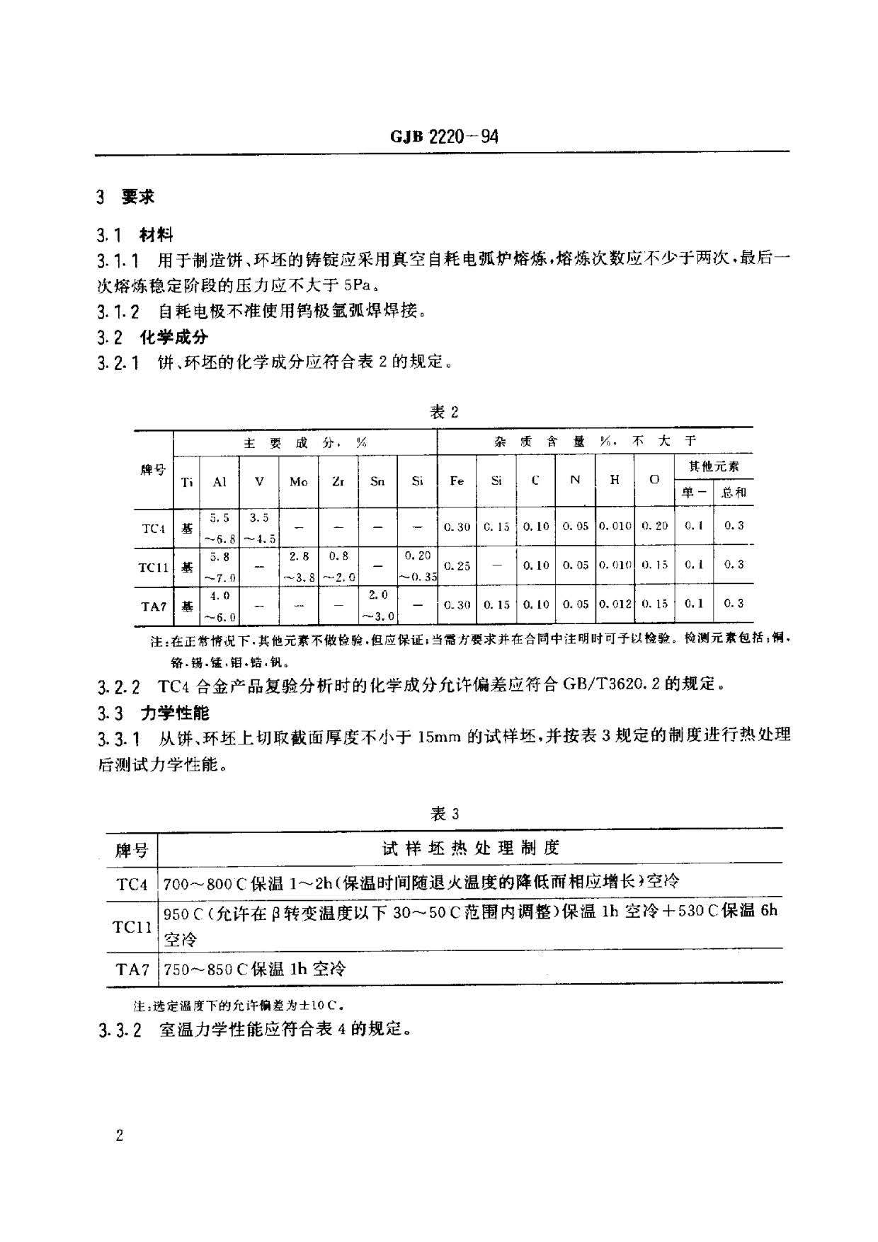 航空發(fā)動機(jī)用鈦合金餅環(huán)坯規(guī)范國軍標(biāo) GJB2220-94